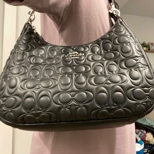 COACH Teri Hobo with Signature Leather